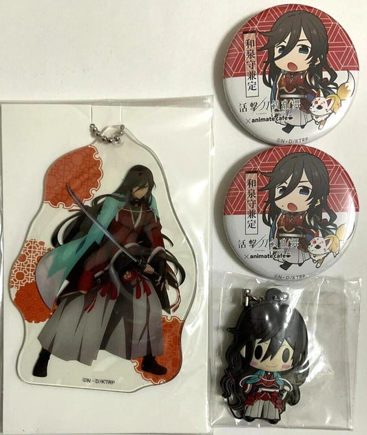 Touken Ranbu Acrylic Keychain Badge Button Rubber Strap Izumi kami Kanesada xde