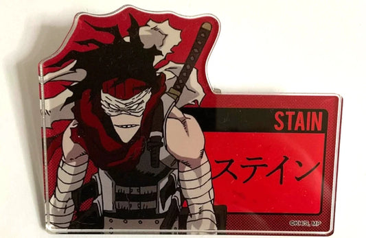 My Hero Academia Acrylic Name Badge Button Stain xde