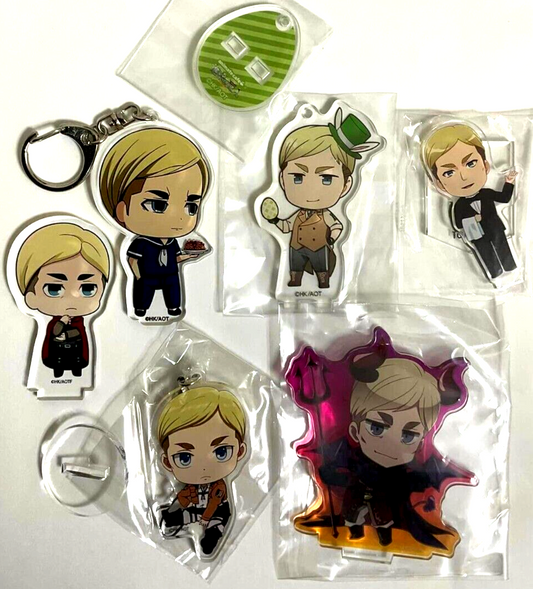 Attack on Titan Animate Charaum Cafe Acrylic Keychain Strap Stand Erwin Smith