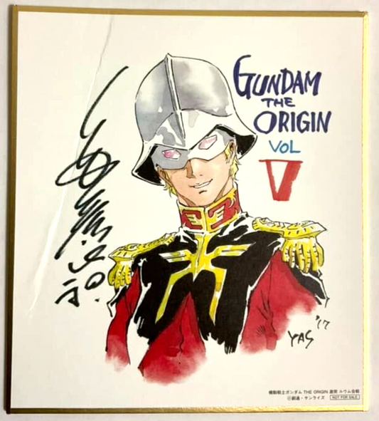 Mobile Suit Gundam THE ORIGIN Autograph Shikishi Clash at Loum Char Aznable USED