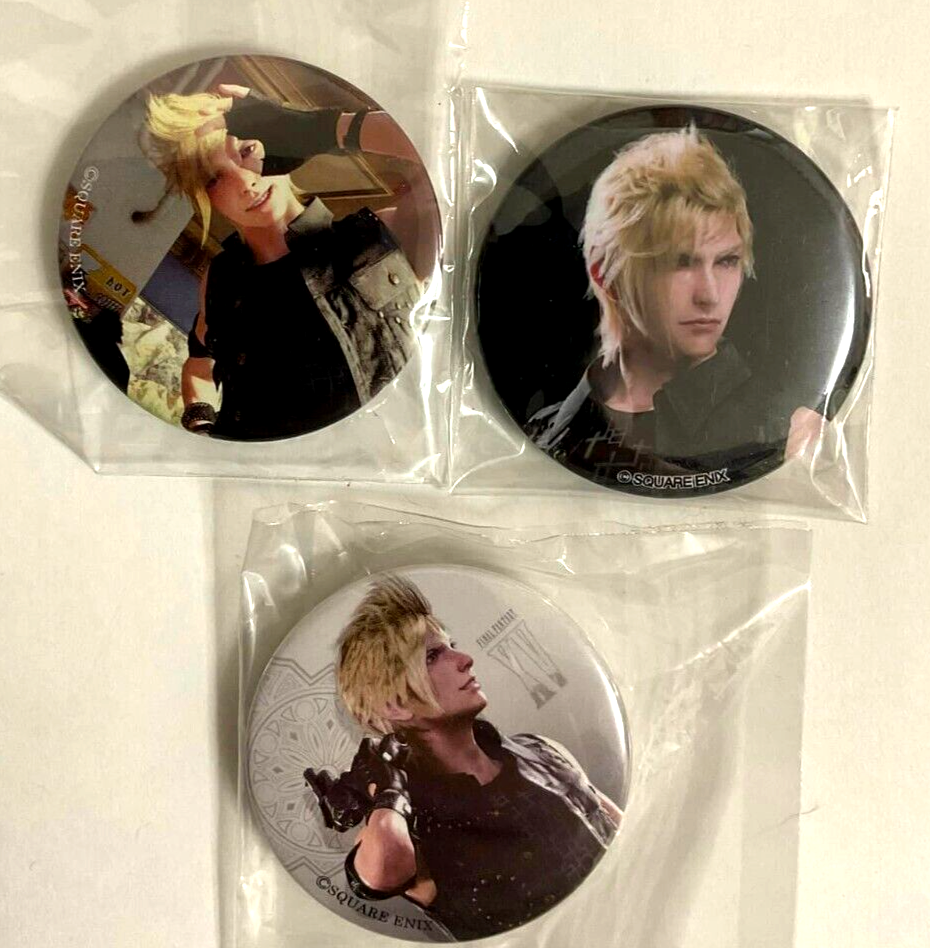 Final Fantasy XV Mini Can Badge Button x3 Prompto Argentum