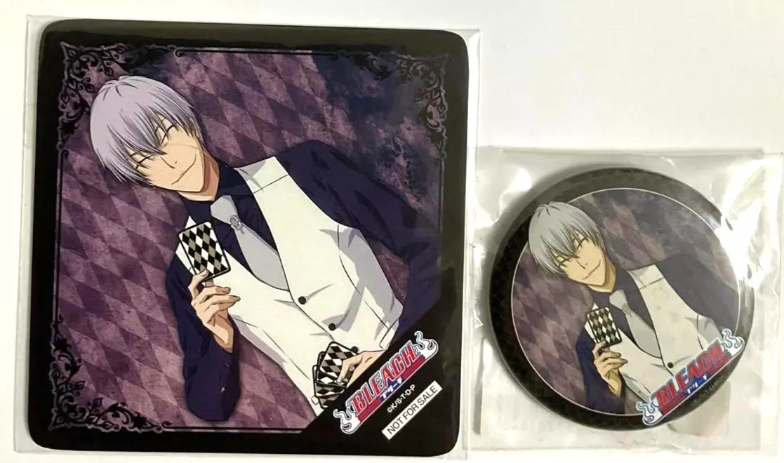 Bleach Web Kuji Paper Square Coaster Can Badge Button Gin Ichimaru Tite