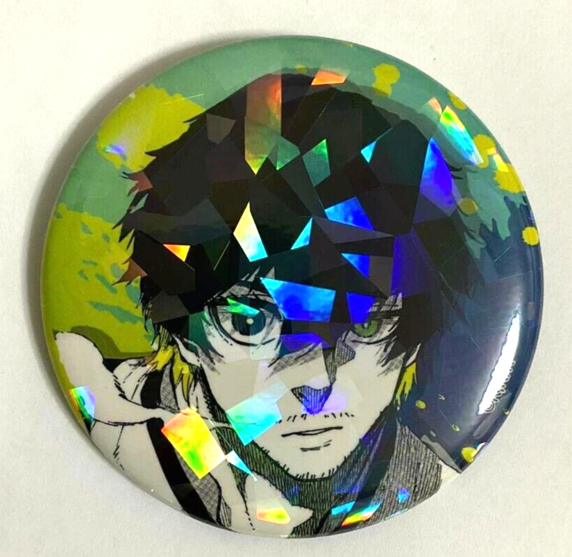 Blue Lock Hologram Can Badge Button Oliver Aiku