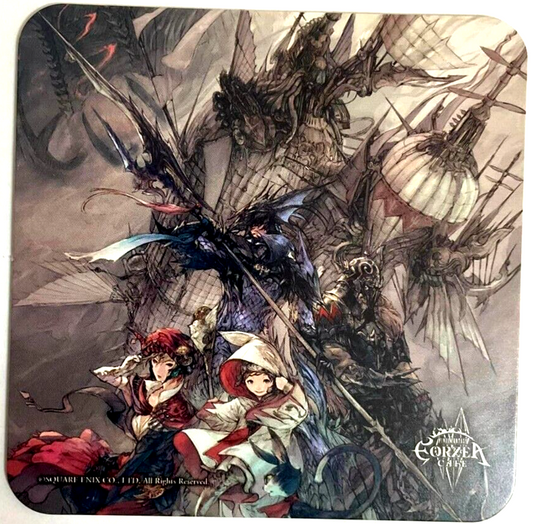 Final Fantasy XIV Art Coaster Dragoon White Mage Summoner Eorzea Cafe