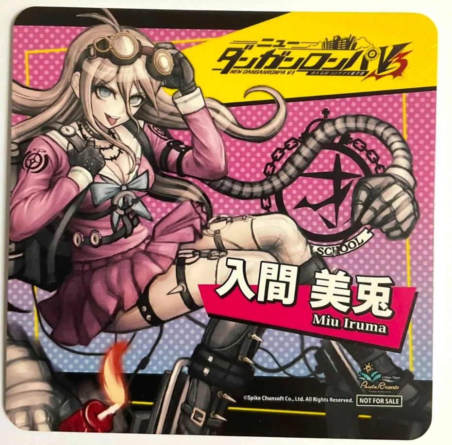 Danganronpa V3 Paper Coaster Miu Iruma Game xde