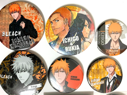 Bleach Can Badge Button Collection x9 Ichigo Kurosaki Rukia Kuchiki