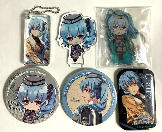 Legend of Heroes Sen Kiseki Acrylic Stand Keychain Can Badge x6 Claire Rieveldt