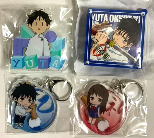 Jujutsu Kaisen 0 Voice Keychain Strap Acrylic Clip x4 Yuta Okkotsu Rika Orimoto