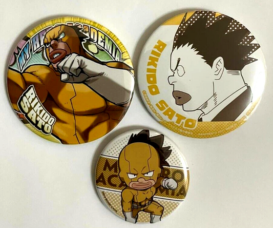 My Hero Academia Jump Shop Original Can Badge Button x3 Rikido Sato