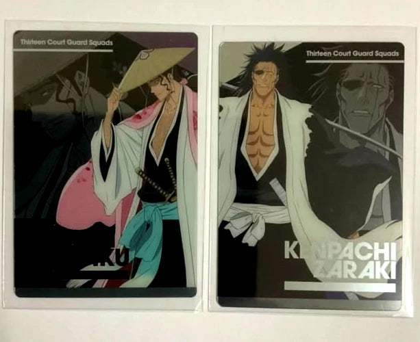 Bleach Blood Warfare Clear Card Collection Kenpachi Zaraki Shunsui Kyoraku xde