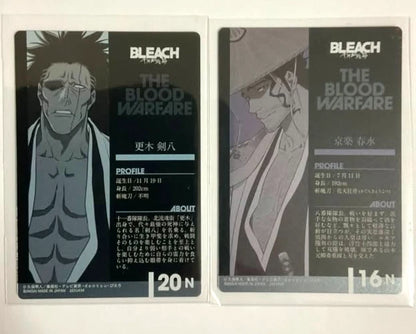 Bleach Blood Warfare Clear Card Collection Kenpachi Zaraki Shunsui Kyoraku xde