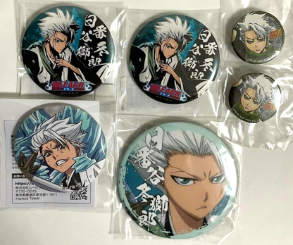 Bleach Can Badge Button Collection x6 Toshiro Hitsugaya