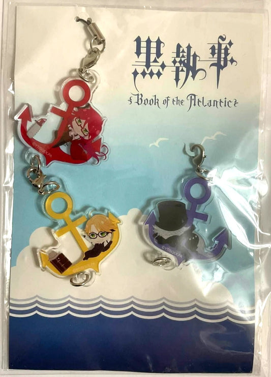 Black Butler Book of the Atlantic Acrylic Keychain Charm Grell Undertaker Ronald