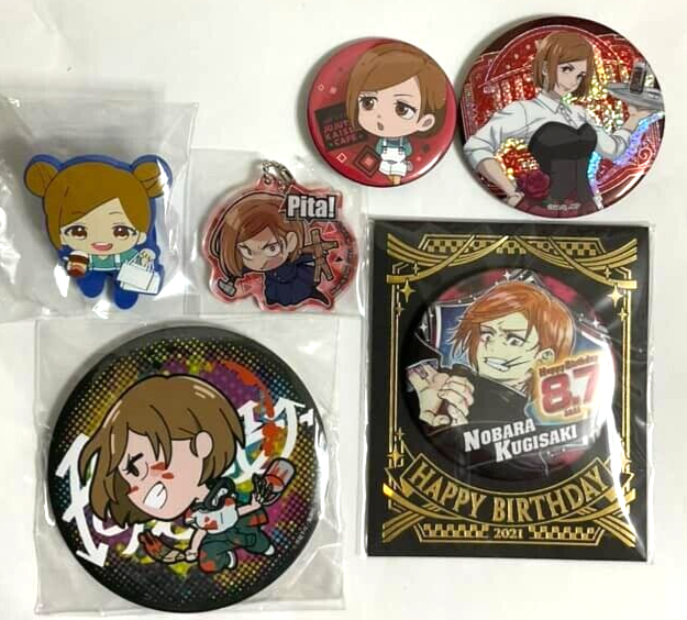 Jujutsu Kaise Bday Pita Can Badge Acrylic Keychain Strap Nobara Kugisaki