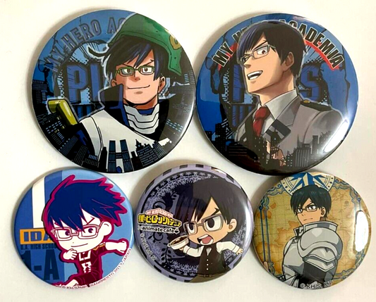 My Hero Academia Jump Shop Original Can Badge Button x5 Tenya Iida