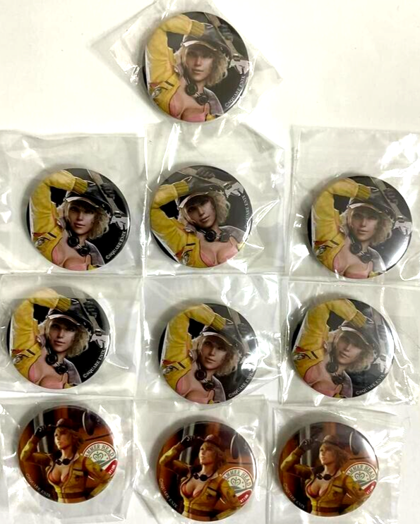 Final Fantasy XV Mini Can Badge Button x10 Cidney Auru