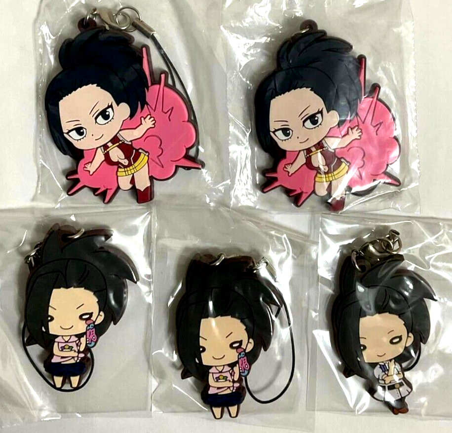 My Hero Academia Nitotan Kuji Rubber Strap Charm x5 Momo Yaoyorozu