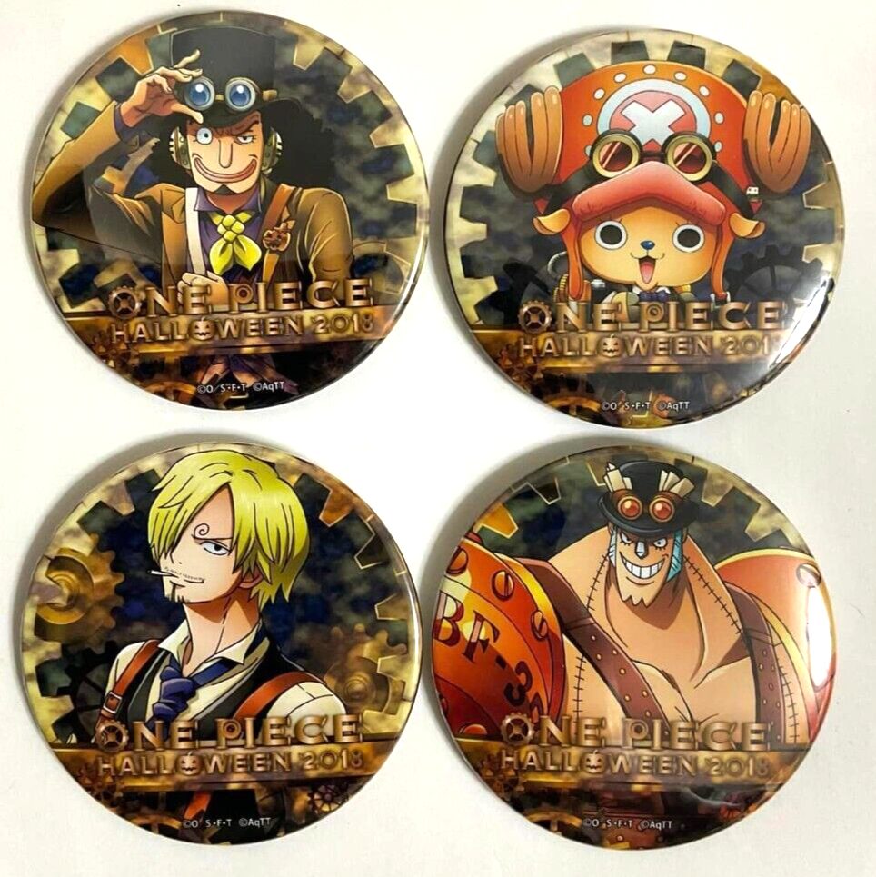 One Piece Halloween 2018 Can Badge Button Sanji Chopper Usopp Franky