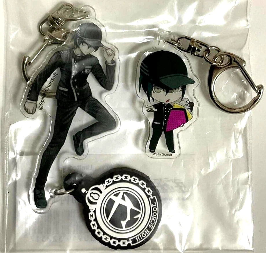 Danganronpa V3 Acrylic Keychain Strap Rubber Charm x2 Shuichi Saihara JP xde