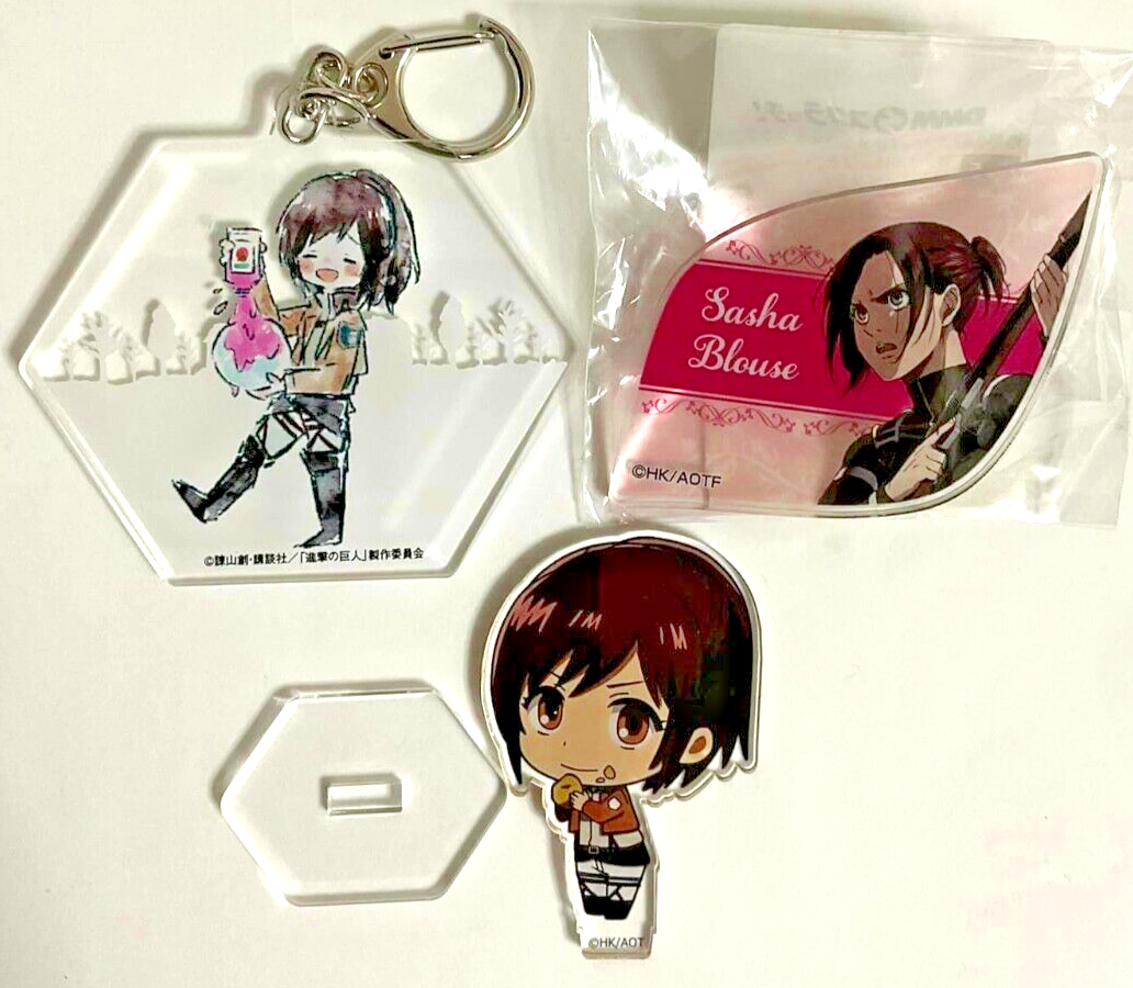 Attack On Titan Acrylic Stand Keychain Badge Button Sasha Blouse