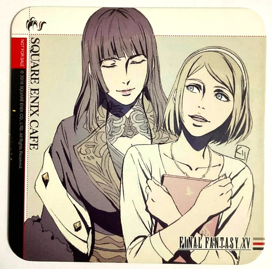 Final Fantasy XV BROTHERHOOD Coaster Lunafreya Gentiana Square Enix Cafe xde