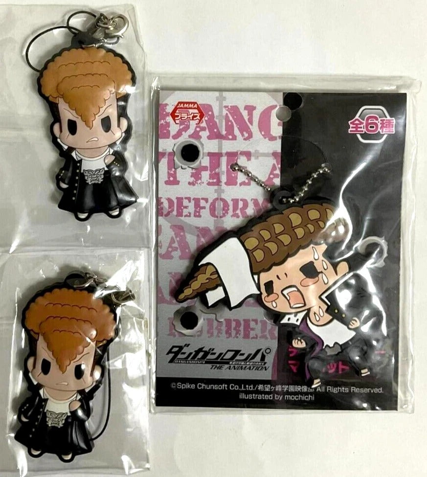 Danganronpa Rubber Strap Keychain x3 Mondo Owada Spike Chun Soft xde