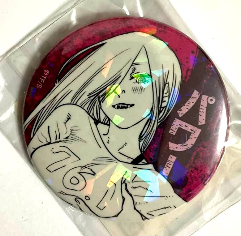 Chainsaw Man All Star Hologram Can Badge Button Power xde