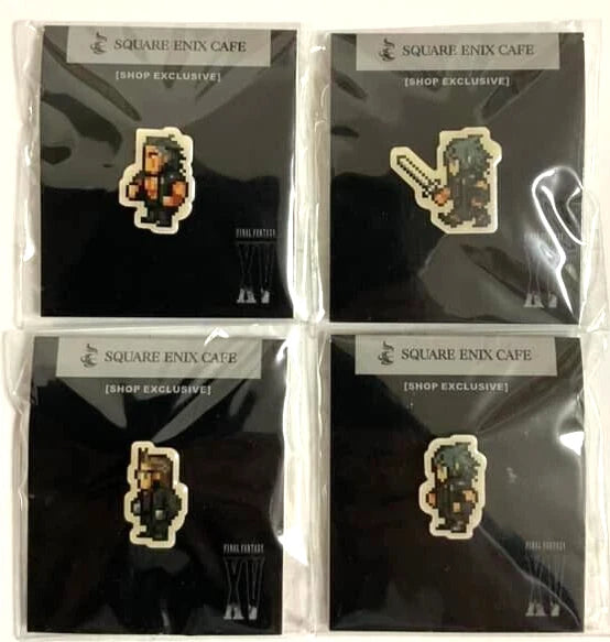 Final Fantasy 15 XV Pins Collection x4 Button Noctis Ignis Prompto Gladiolus xde