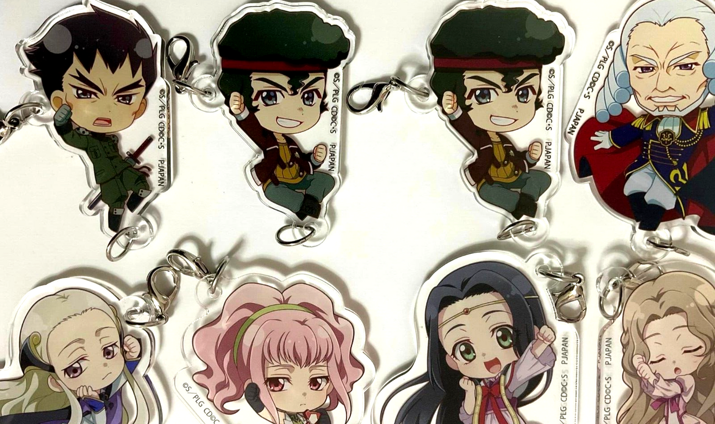 Code Geass Lelouch Rebellion Acrylic Keychain Charm x8 Nunnally Sumeragi V.V. Ohgi Anya Tohdo Charles