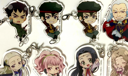 Code Geass Lelouch Rebellion Acrylic Keychain Charm x8 Nunnally Sumeragi V.V. Ohgi Anya Tohdo Charles