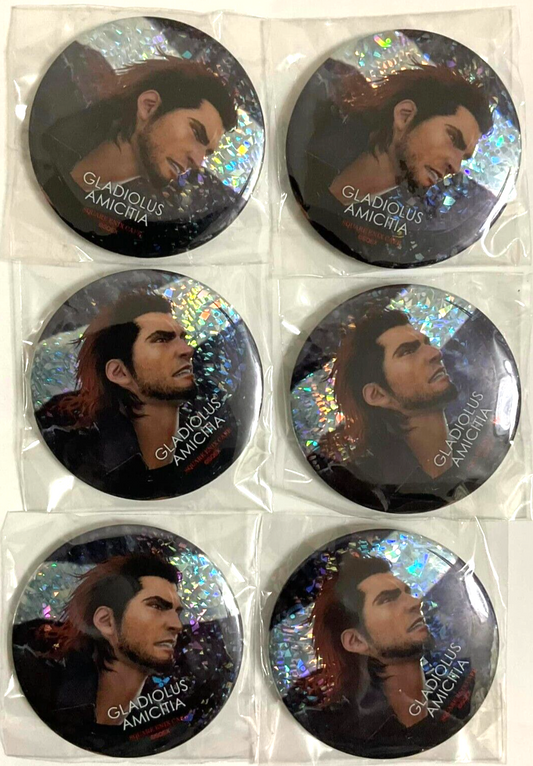 Final Fantasy XV Hologram Can Badge Button Gladiolus Amicitia