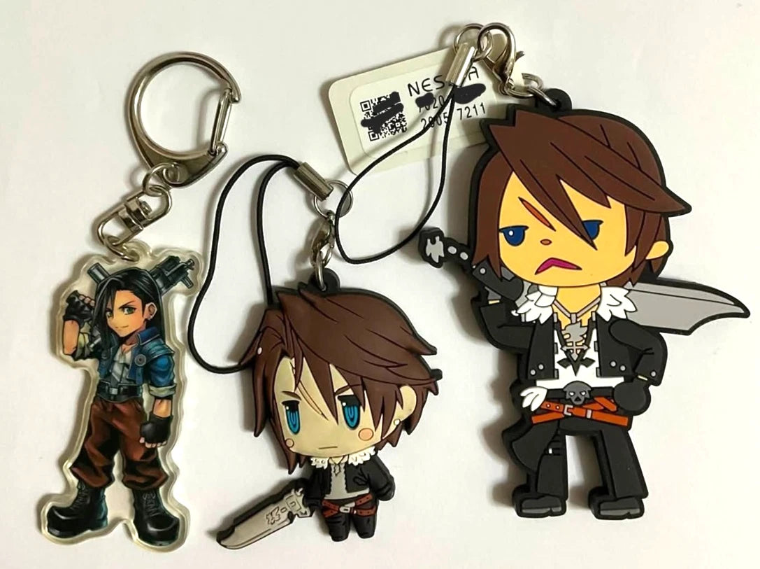 Final Fantasy Dissidia Trading Rubber Strap Squall Leonhart Laguna Loire xde USED