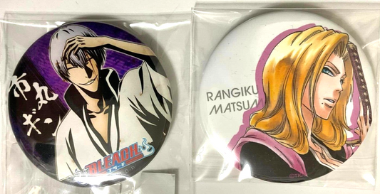 Bleach Can Badge Button Collection x2 Gin Ichimaru Rangiku Matsumoto