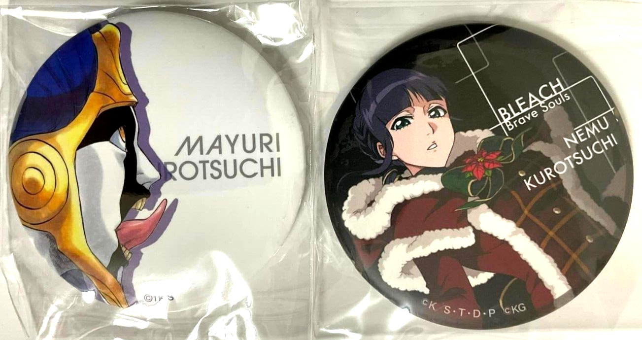 Bleach Can Badge Button Collection x2 Mayuri Nemu Kurotsuchi