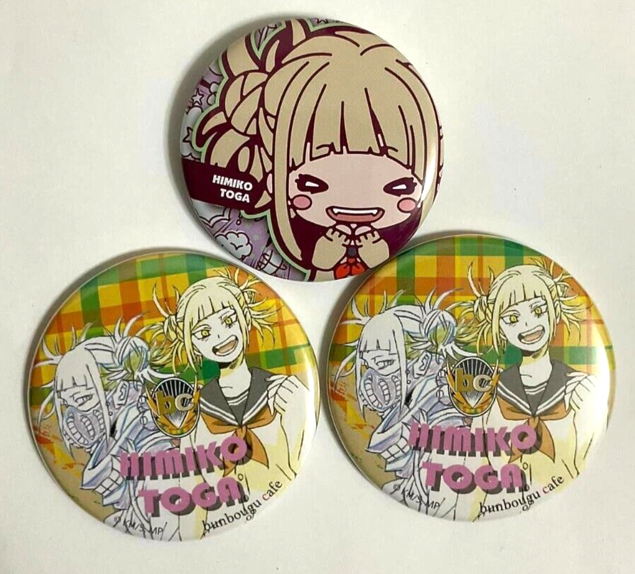 My Hero Academia Jump Shop Pita Original Can Badge Button x3 Himiko Toga