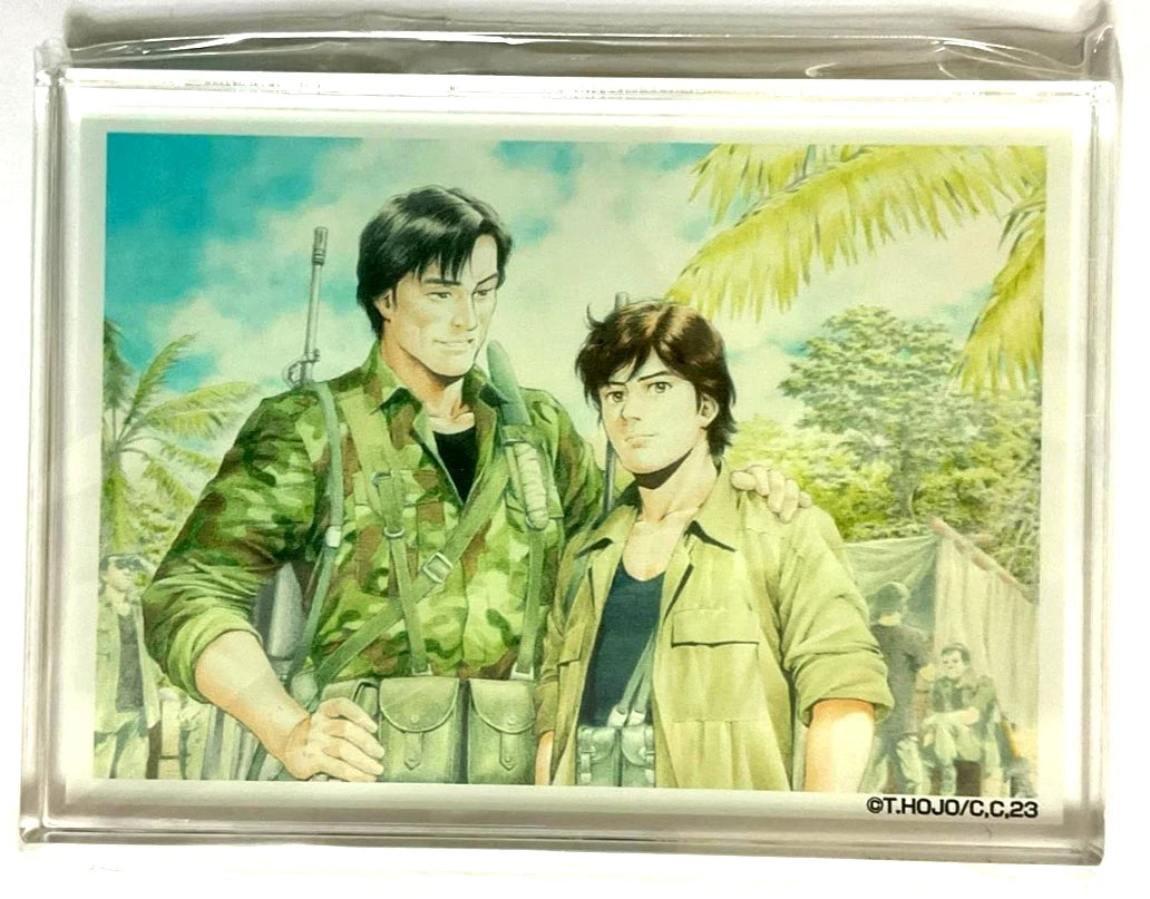 City Hunter Angel Dust Mini Acrylic Block Stand Ryo Saeba Shin Kaibara