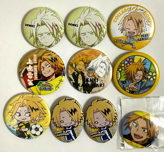 My Hero Academia Jump Shop Original Can Badge Button x10 Denki Kaminari