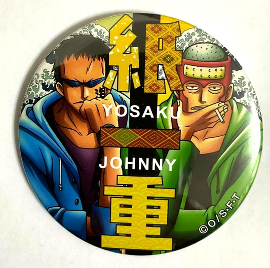 One Piece Yakara RED Can Badge Button Yosaku Johnny