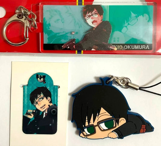 Blue Exorcist Rubber Strap Acrylic Keychain Magnet Clip Yukio Okumura xde
