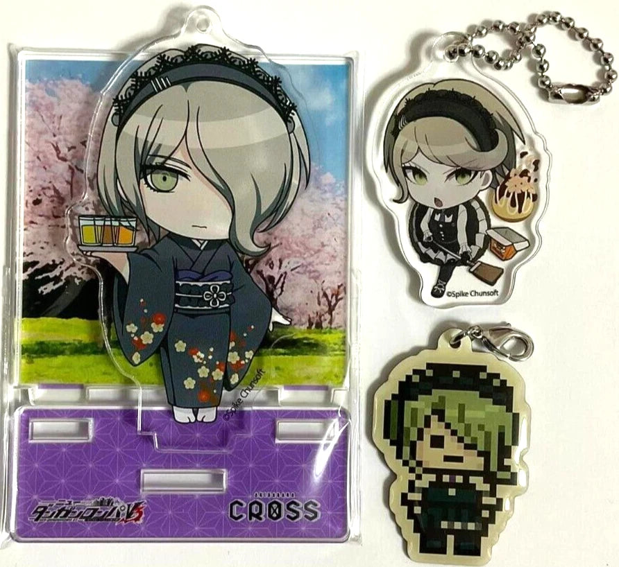 Danganronpa Cross Cafe Bakudan Acrylic Stand Keychain Strap Kirumi Tojo xde