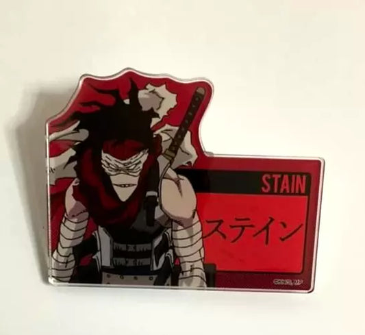 My Hero Academia Acrylic Name Badge Button Stain