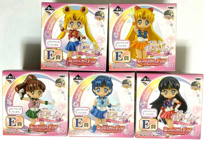 Sailor Moon Kuji Pearl Style Action Figure Statue Set Mercury Venus Jupiter Mars