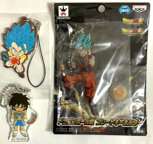 Dragon Ball Super Rubber Mascot Strap Gogeta Acrylic Keychain Broly Son Goku