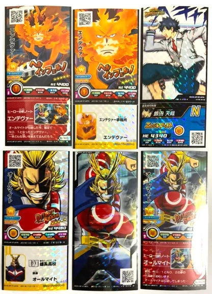 My Hero Academia Trading Card Heroes Battle All Might Endeavor Tenya Iida xde