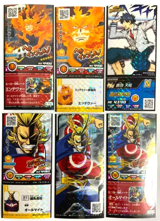 My Hero Academia Trading Card Heroes Battle All Might Endeavor Tenya Iida xde