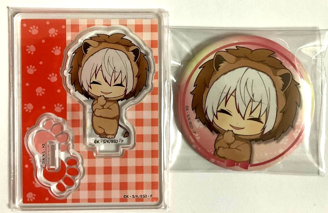 Bungo Stray Dogs Acrylic Stand Can Badge Button x2 Saigiku Jyono