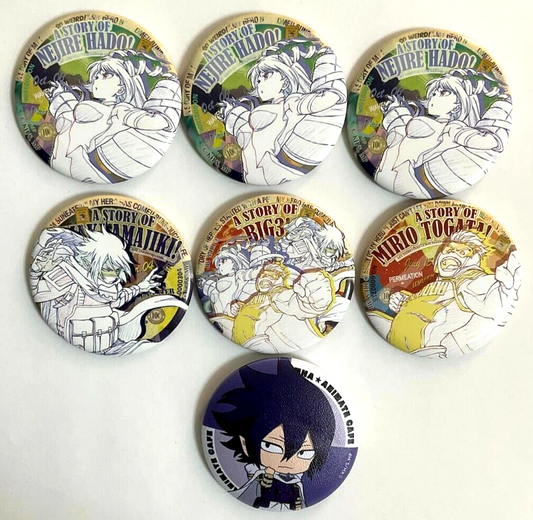 My Hero Academia Animate Can Badge Button x7 Tamaki Amajiki Mirio Togata Nejire