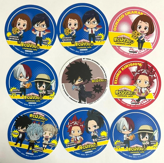 My Hero Academia Animate Coaster x9 Todoroki Kirishima Asui Shigaraki Dabi Toga
