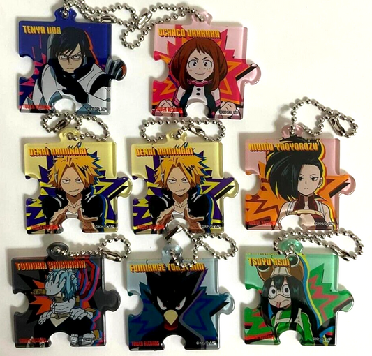 My Hero Academia Acrylic Puzzle Keychain Strap Shigaraki Tokoyami Asui Kaminari