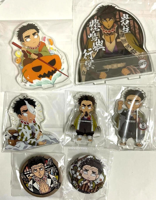 Kimetsu no Yaiba Demon Slayer Badge Acrylic Keychain Stand Gyomei Himejima xde